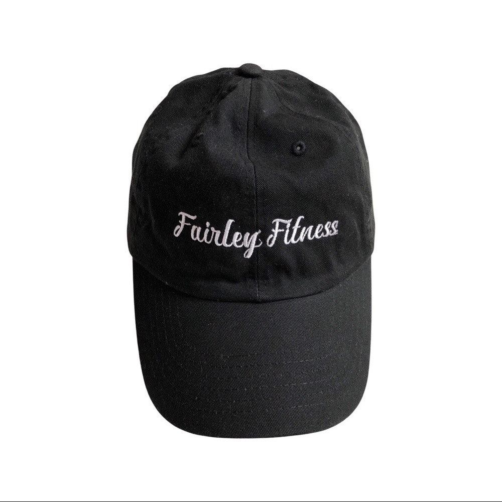 🔴 5 for $10 ONE Fairley Fitness Adjustable Black White Hat Cap Unisex